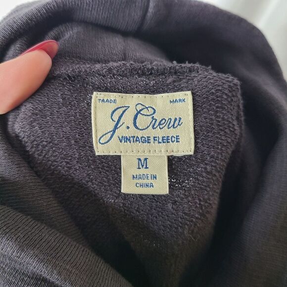 J.Crew Gray Vintage Fleece Cotton Terry Turtleneck AS079 Sz‎ M - Picture 3 of 6